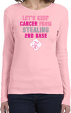 Ladies Breast Cancer T-shirt Second Base Long Sleeve - Yoga Clothing for You