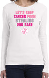 Ladies Breast Cancer T-shirt Second Base Long Sleeve - Yoga Clothing for You