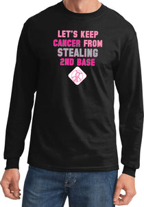 Breast Cancer T-shirt Second Base Long Sleeve - Yoga Clothing for You