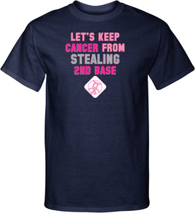 Breast Cancer T-shirt Second Base Tall Tee - Yoga Clothing for You