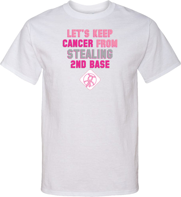 Breast Cancer T-shirt Second Base Tall Tee - Yoga Clothing for You