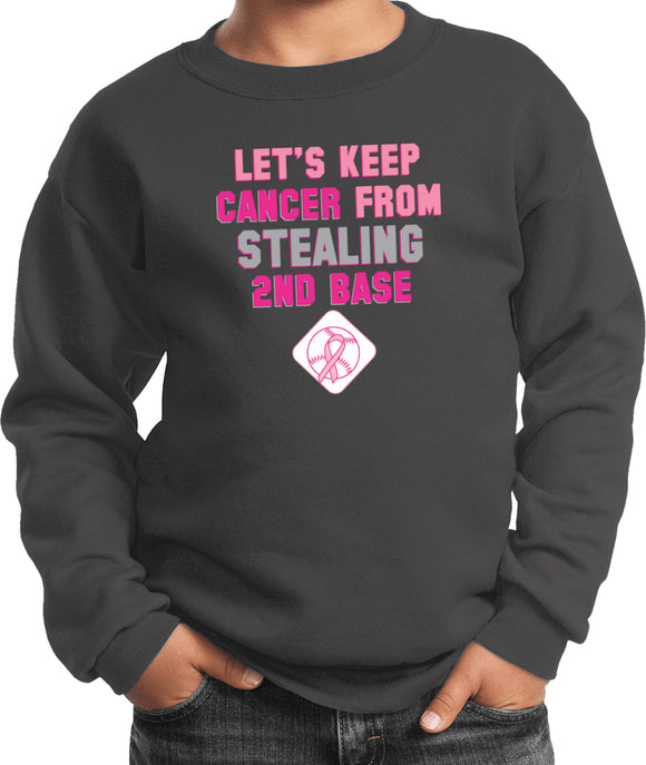 Kids Breast Cancer Sweatshirt Second Base - Yoga Clothing for You