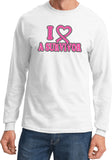 Breast Cancer T-shirt I Heart a Survivor Long Sleeve - Yoga Clothing for You