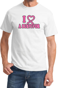 Breast Cancer T-shirt I Heart a Survivor Tee - Yoga Clothing for You