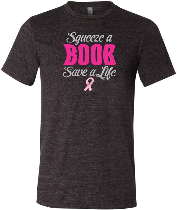 Breast Cancer T-shirt Save a Life Tri Blend Tee - Yoga Clothing for You