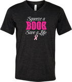Breast Cancer T-shirt Save a Life Tri Blend V-Neck - Yoga Clothing for You