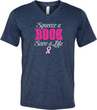Breast Cancer T-shirt Save a Life Tri Blend V-Neck - Yoga Clothing for You