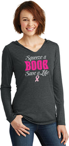 Ladies Breast Cancer T-shirt Save a Life Tri Blend Hoodie - Yoga Clothing for You
