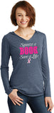 Ladies Breast Cancer T-shirt Save a Life Tri Blend Hoodie - Yoga Clothing for You