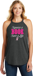 Ladies Breast Cancer Tank Top Save a Life Tri Rocker Tanktop - Yoga Clothing for You