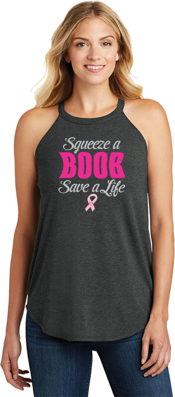 Ladies Breast Cancer Tank Top Save a Life Tri Rocker Tanktop - Yoga Clothing for You
