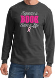 Breast Cancer T-shirt Save a Life Long Sleeve - Yoga Clothing for You