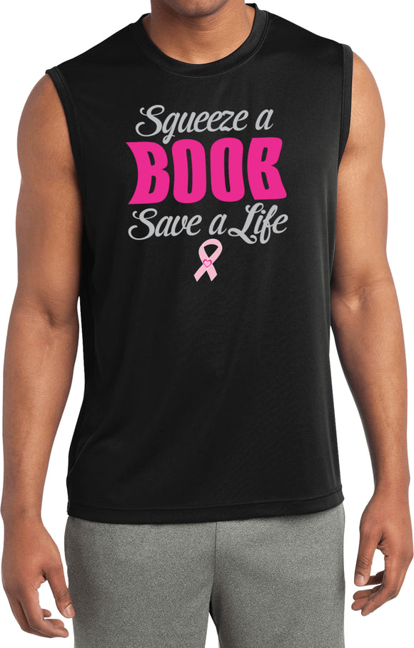 Breast Cancer T-shirt Save a Life Sleeveless Competitor Tee - Yoga Clothing for You