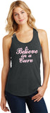Ladies Breast Cancer Tank Top Believe in a Cure Racerback - Yoga Clothing for You