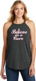 Ladies Breast Cancer Tank Top Believe in a Cure Tri Rocker Tanktop - Yoga Clothing for You