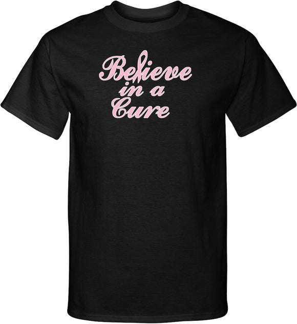Breast Cancer T-shirt Believe in a Cure Tall Tee - Yoga Clothing for You