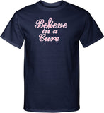 Breast Cancer T-shirt Believe in a Cure Tall Tee - Yoga Clothing for You