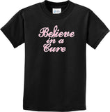 Kids Breast Cancer T-shirt Believe in a Cure Youth Tee - Yoga Clothing for You