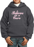 Kids Breast Cancer Hoodie Believe in a Cure - Yoga Clothing for You