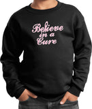 Kids Breast Cancer Sweatshirt Believe in a Cure - Yoga Clothing for You