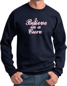 Breast Cancer Sweatshirt Believe in a Cure - Yoga Clothing for You