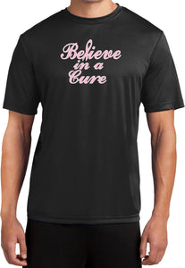Breast Cancer T-shirt Believe in a Cure Moisture Wicking Tee - Yoga Clothing for You