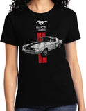 Ladies Ford Mustang T-shirt Red Stripe 50 Years - Yoga Clothing for You