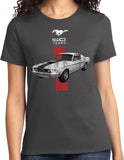 Ladies Ford Mustang T-shirt Red Stripe 50 Years - Yoga Clothing for You