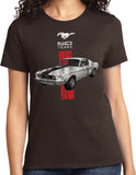 Ladies Ford Mustang T-shirt Red Stripe 50 Years - Yoga Clothing for You
