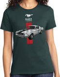 Ladies Ford Mustang T-shirt Red Stripe 50 Years - Yoga Clothing for You