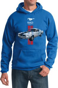 Ford Mustang Hoodie Red Stripe 50 Years - Yoga Clothing for You