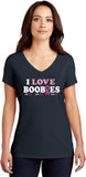 Breast Cancer Awareness I Love Boobies Womens Tri Blend V-neck T-Shirt - Yoga Clothing for You