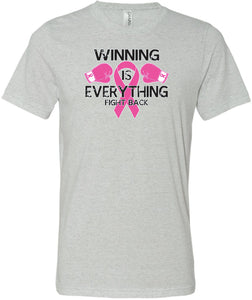 Breast Cancer T-shirt Winning is Everything Tri Blend Tee - Yoga Clothing for You