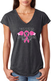 Ladies Breast Cancer Shirt Winning is Everything Triblend V-Neck - Yoga Clothing for You