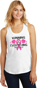 Ladies Breast Cancer Tank Top Winning is Everything Racerback - Yoga Clothing for You