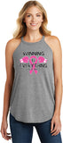 Ladies Breast Cancer Winning is Everything Tri Rocker Tank Top - Yoga Clothing for You