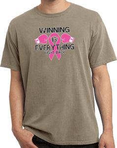 Breast Cancer T-shirt Winning is Everything Pigment Dyed Tee - Yoga Clothing for You