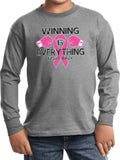 Kids Breast Cancer Shirt Winning is Everything Youth Long Sleeve - Yoga Clothing for You