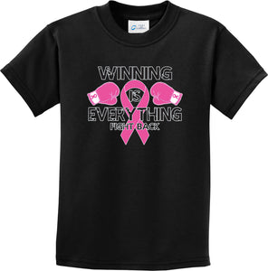 Kids Breast Cancer T-shirt Winning is Everything Youth Tee - Yoga Clothing for You