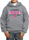 Kids Breast Cancer Hoodie Winning is Everything - Yoga Clothing for You