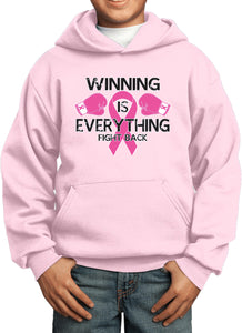 Kids Breast Cancer Hoodie Winning is Everything - Yoga Clothing for You