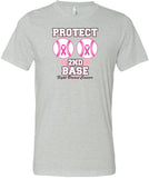 Breast Cancer T-shirt Protect Second Base Tri Blend Tee - Yoga Clothing for You