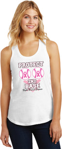 Ladies Breast Cancer Tank Top Protect Second Base Racerback - Yoga Clothing for You