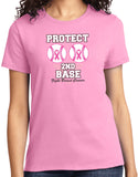 Ladies Breast Cancer T-shirt Protect Second Base Tee - Yoga Clothing for You