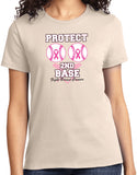 Ladies Breast Cancer T-shirt Protect Second Base Tee - Yoga Clothing for You