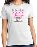 Ladies Breast Cancer T-shirt Protect Second Base Tee - Yoga Clothing for You
