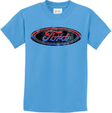 Kids Ford Oval T-shirt Distressed Logo - Yoga Clothing for You