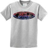 Kids Ford Oval T-shirt Distressed Logo - Yoga Clothing for You