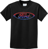 Kids Ford Oval T-shirt Distressed Logo - Yoga Clothing for You