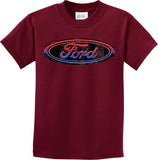 Kids Ford Oval T-shirt Distressed Logo - Yoga Clothing for You